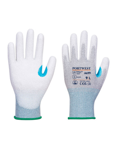 Guante MR13 ESD palma PU - pack de 12