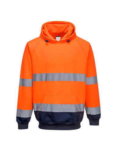 Sudadera bicolor con capucha
