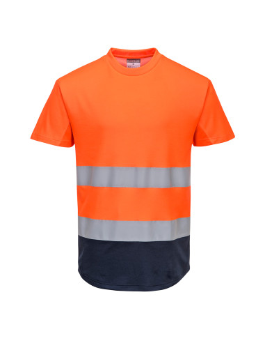 Camiseta bicolor de malla