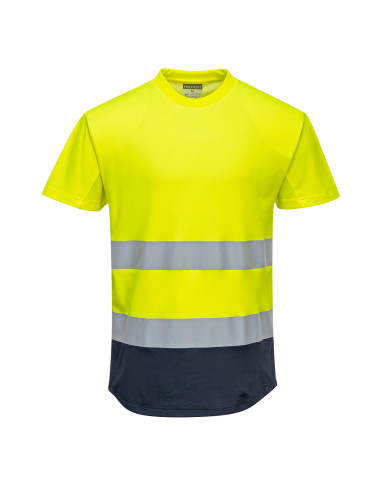 Camiseta bicolor de malla