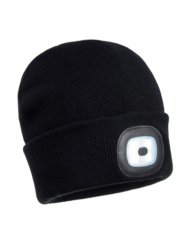 Gorro Beanie con LED recargable por USB